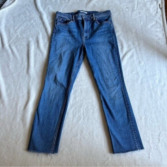 GRLFRND Reed Cropped High Rise Skinny Jeans in Come Over Wash Size 30 - Picture 3 of 12